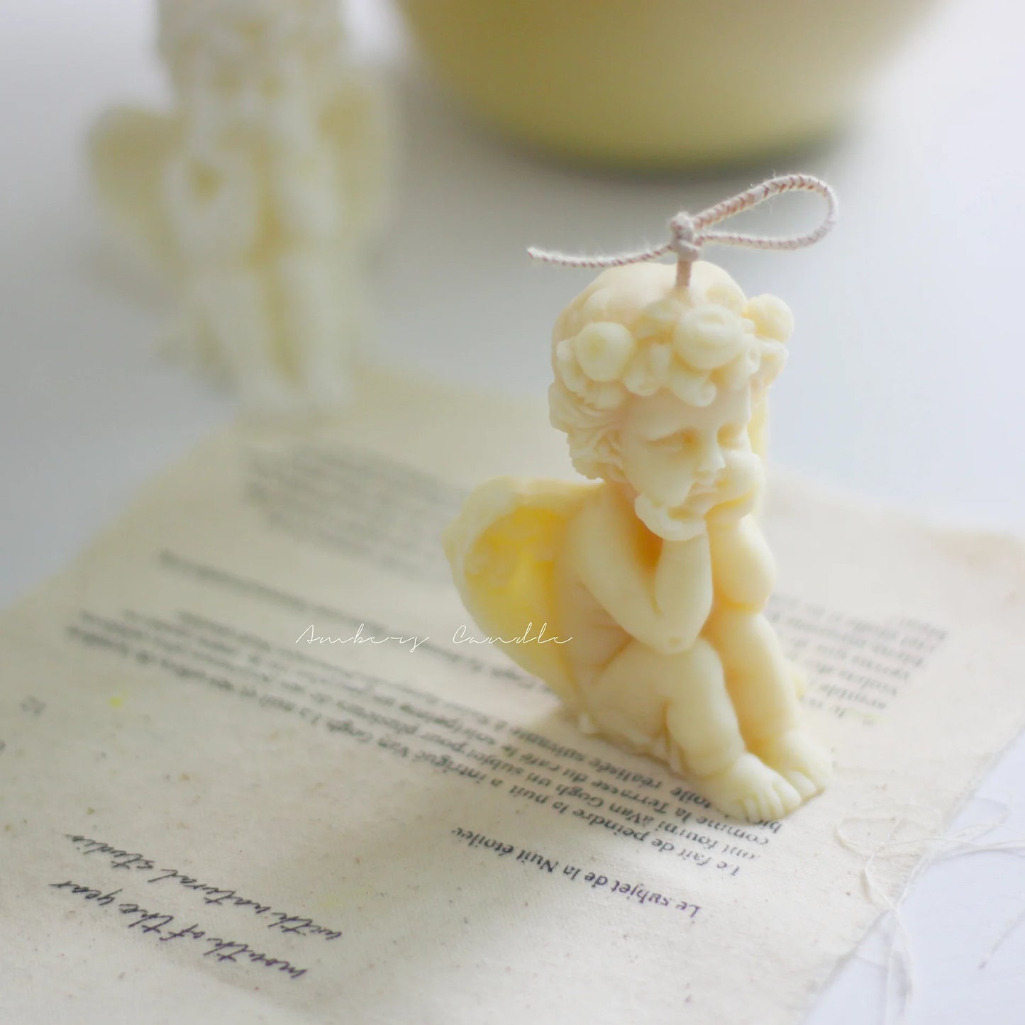 Cute candles cupid angel