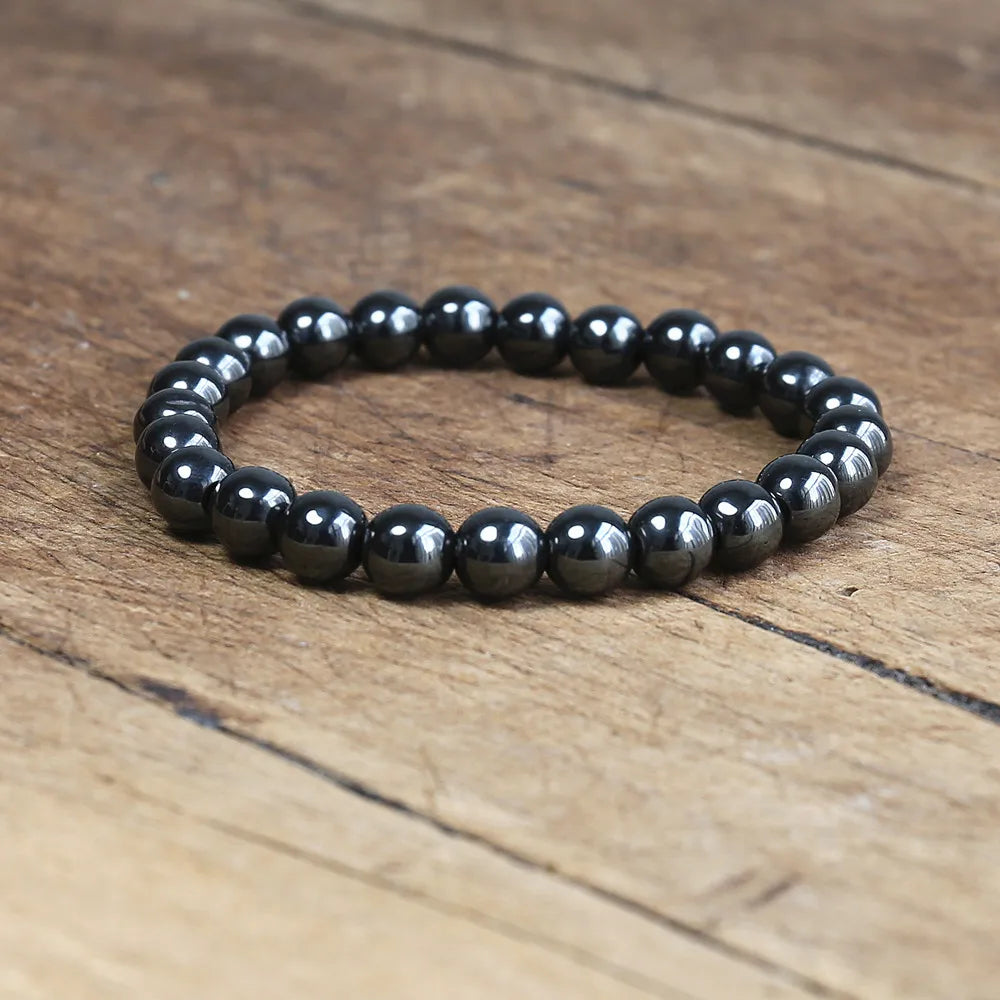Magnetic Bracelet Beads Hematite Stone Therapy Health Care Magnet