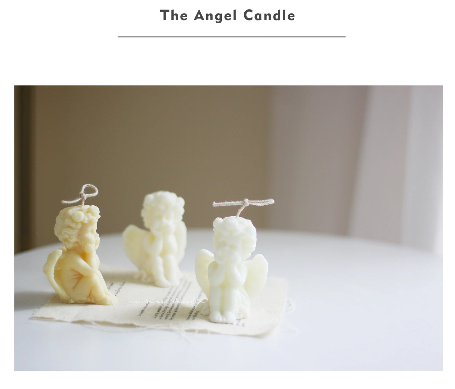 Cute candles cupid angel