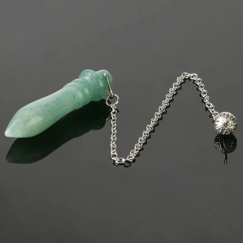 Pendule en Cristal avec Chaîne Argentée