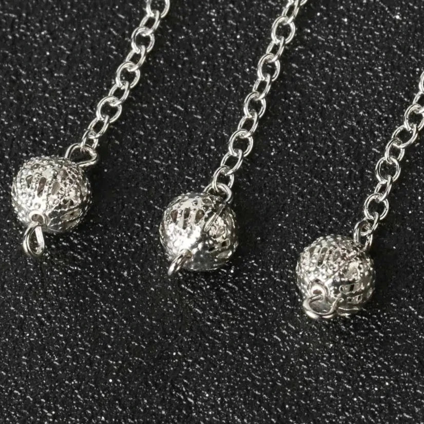 Pendule en Cristal avec Chaîne Argentée