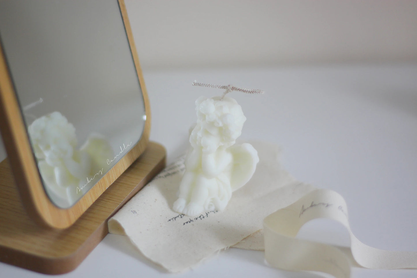 Cute candles cupid angel