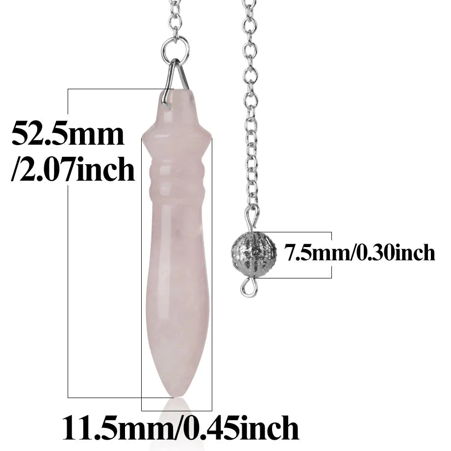 Pendule en Cristal avec Chaîne Argentée