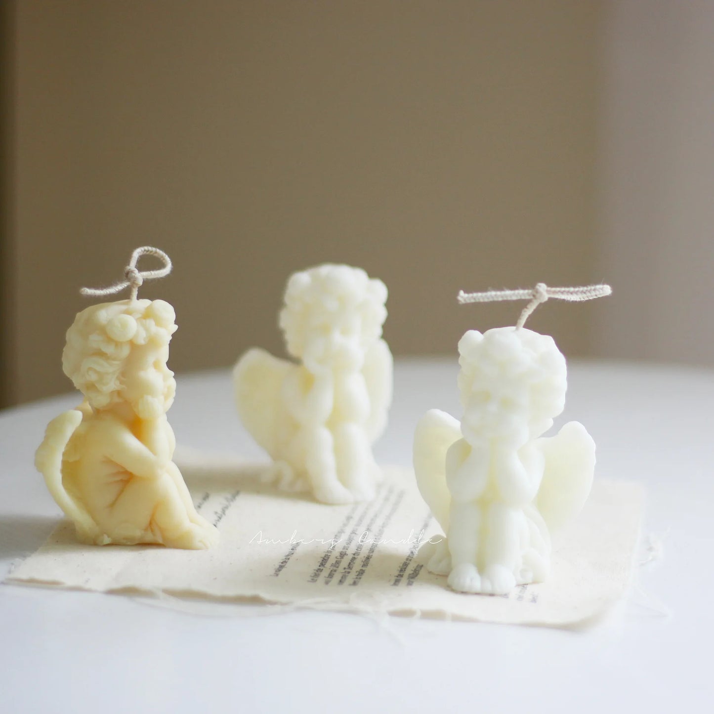 Cute candles cupid angel
