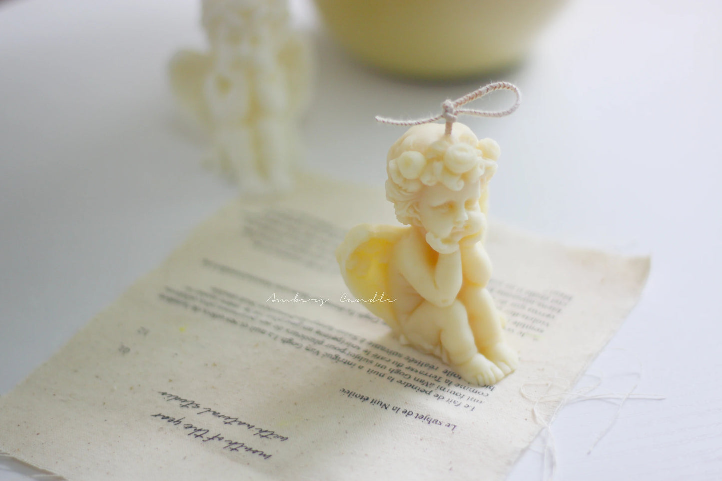 Cute candles cupid angel