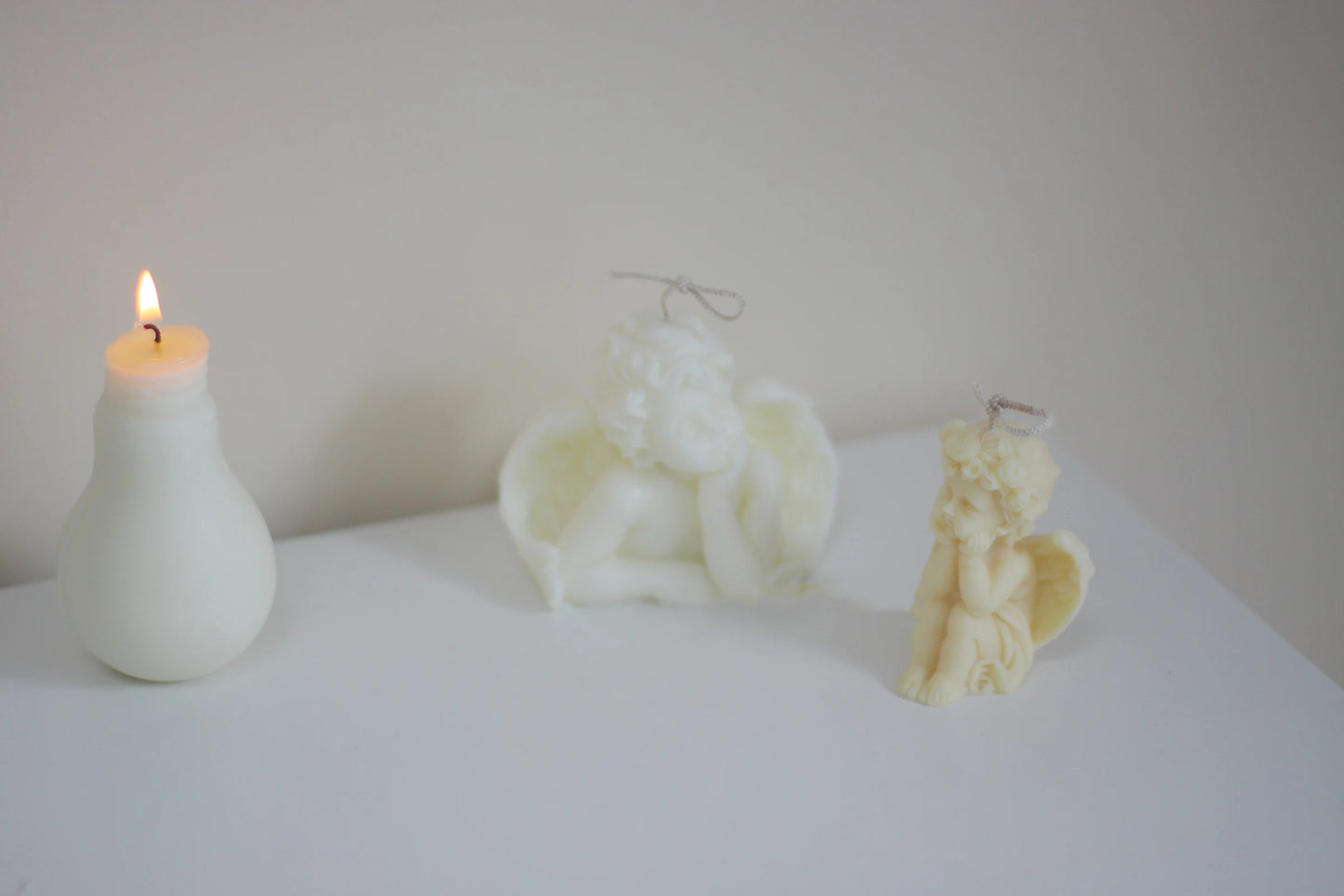 Cute candles cupid angel