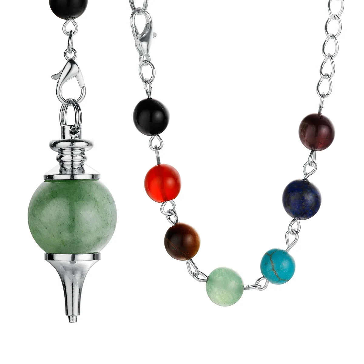 Healing Chakra Crystal Pendulum Sphere Pointed Pendant Energy Balancing