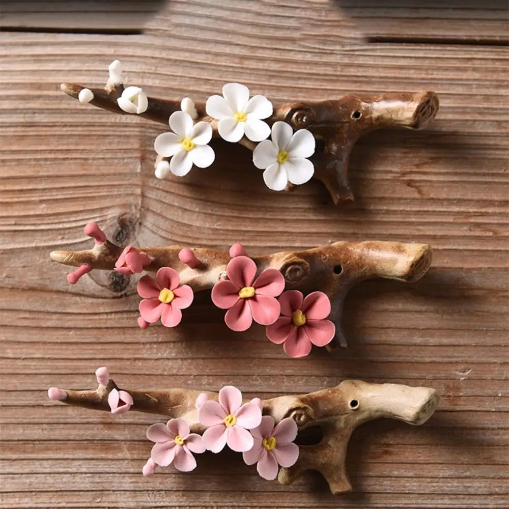 Plum Blossom Ceramic Crafts Base Incense Stick Holder