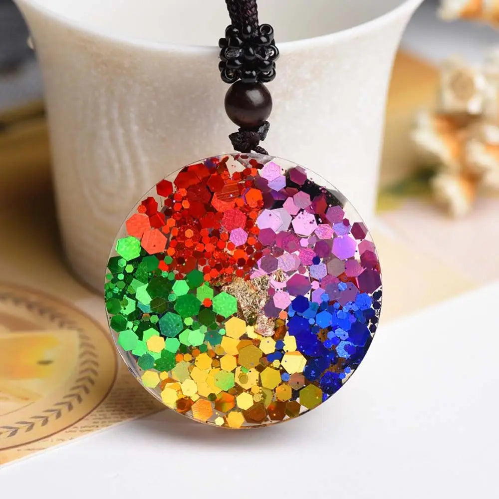 Collier Om et Géométrie Sacrée Fait a la Main