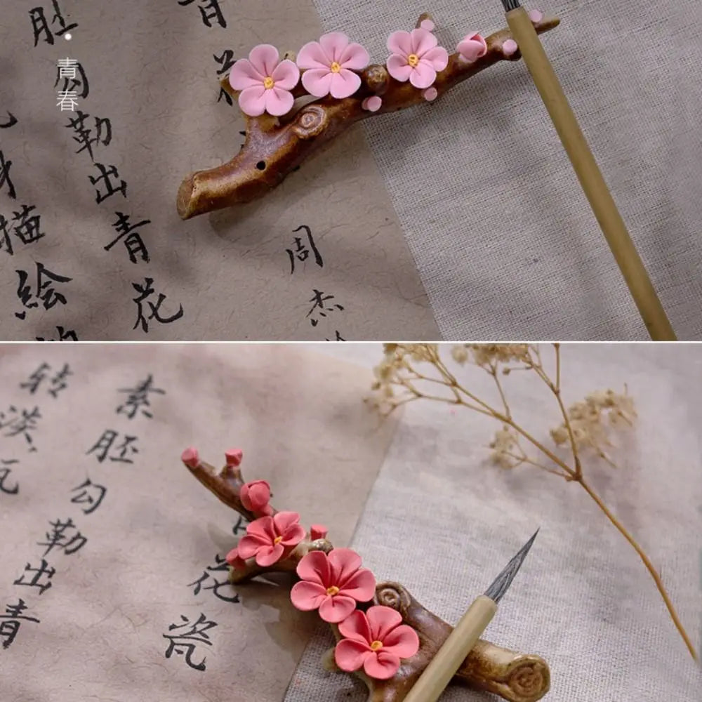 Plum Blossom Ceramic Crafts Base Incense Stick Holder