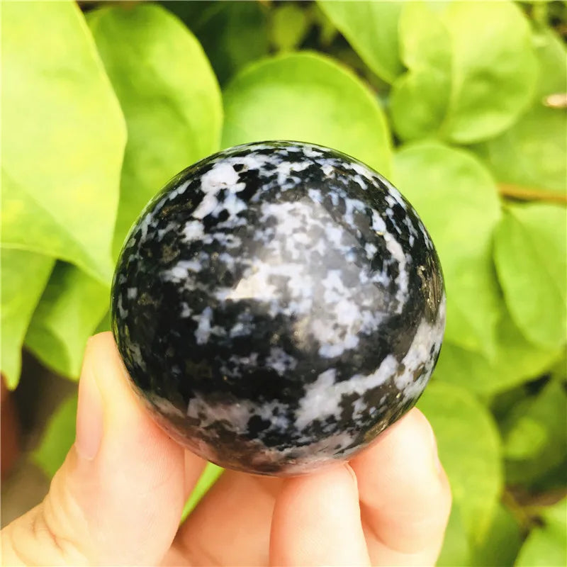 35mm Natural gabbro sphere crystal Quartz Globe