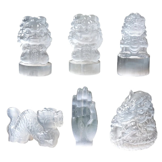 White Selenites Crystals Statue for Spiritual Healings and Protections