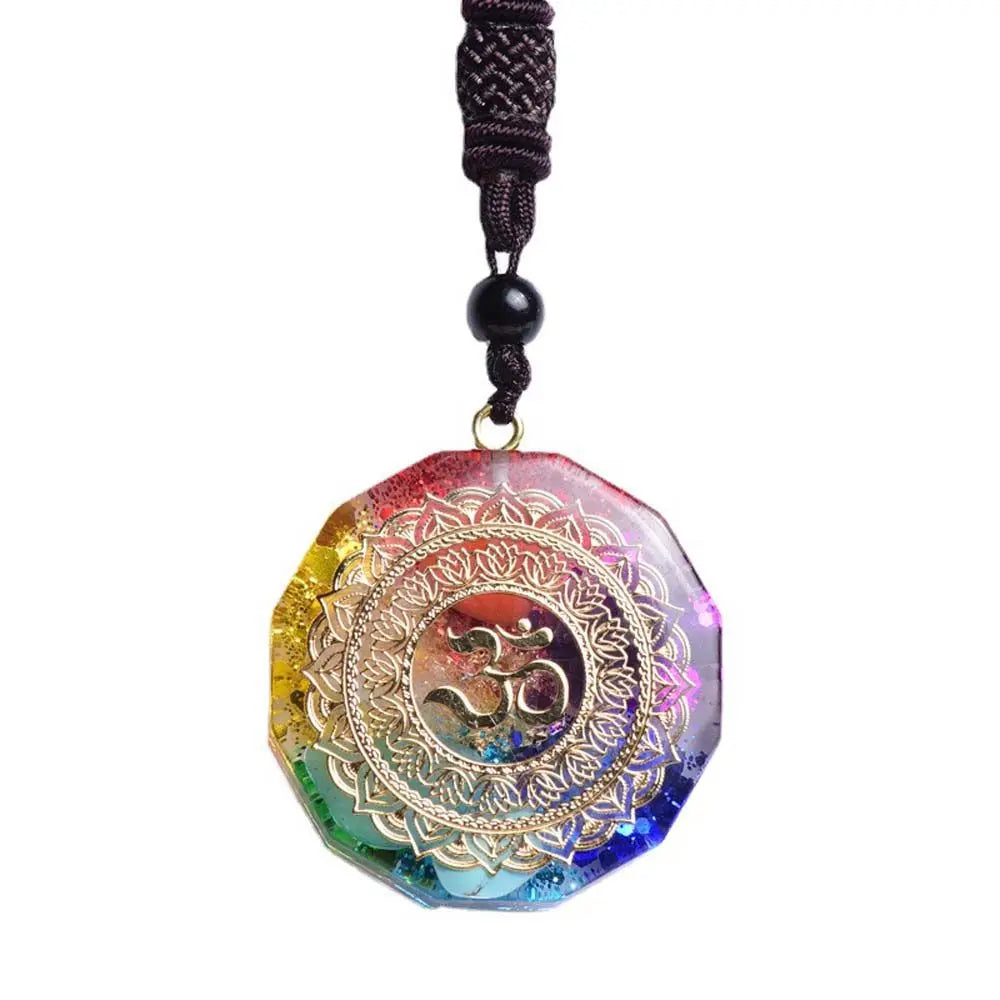 Collier Om et Géométrie Sacrée Fait a la Main