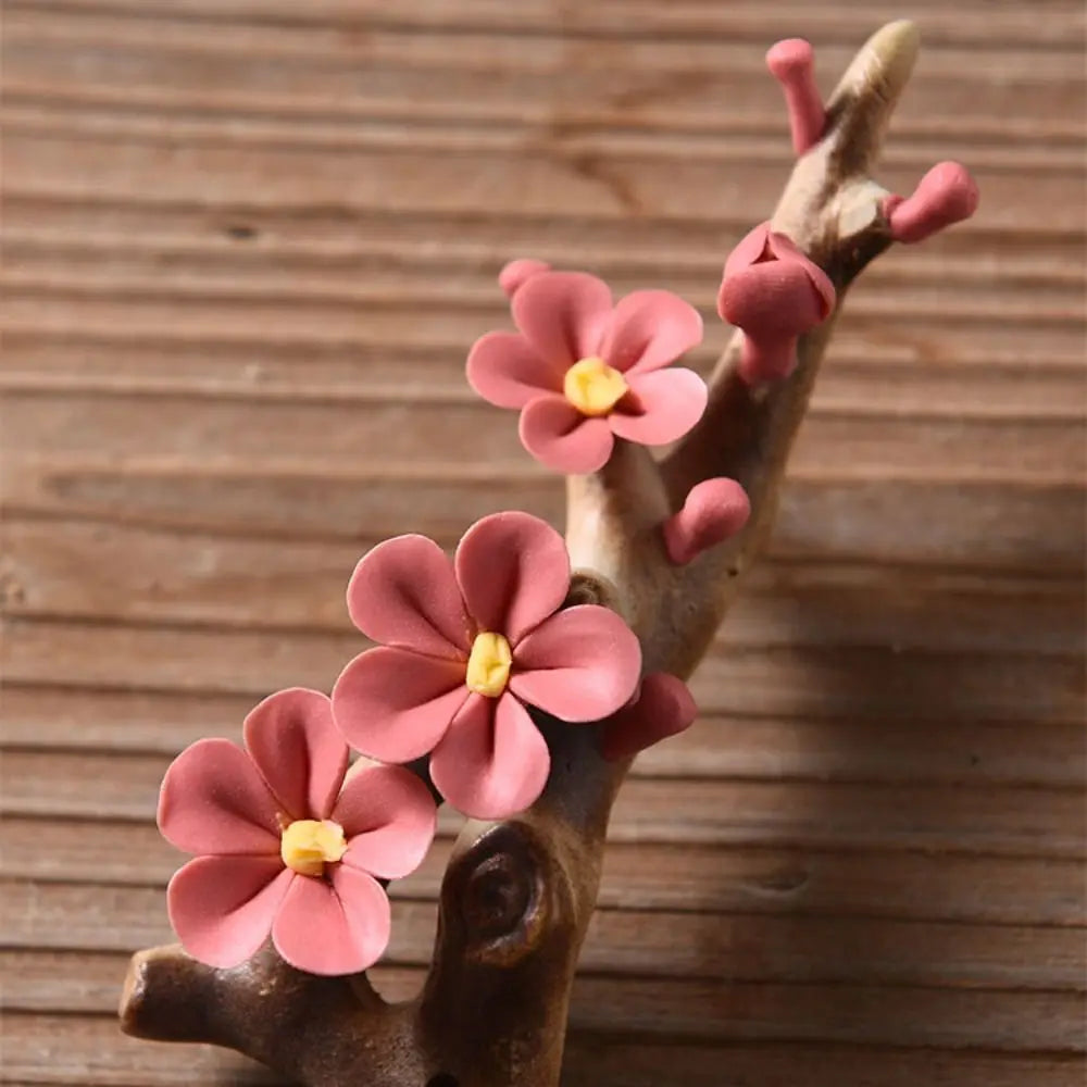 Plum Blossom Ceramic Crafts Base Incense Stick Holder