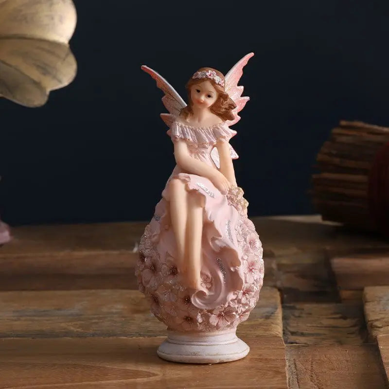 Statuette de Fée Angélique Nordique – Figurine Décorative pour Jardin et Bureau