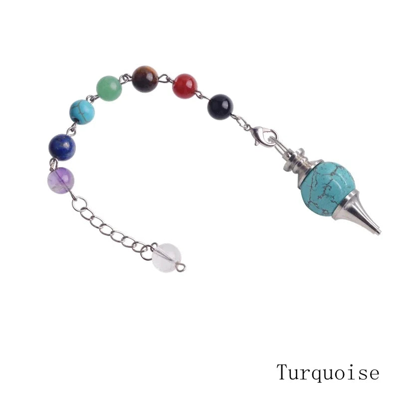 Healing Chakra Crystal Pendulum Sphere Pointed Pendant Energy Balancing