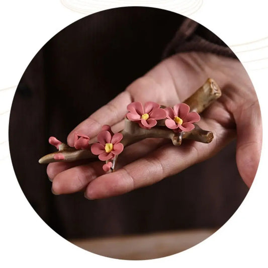 Porte encens en forme de fleur de cerisier